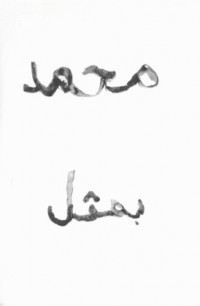 (3) Love Letter #3 (Original text in Arabic, written in potato peels)