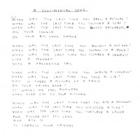 Excerpt from "Worried Noodles (The Empty Sleeve)", published by Tomlab in 2005.