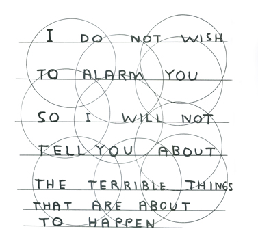 Excerpt from "Worried Noodles (The Empty Sleeve)", published by Tomlab in 2005.