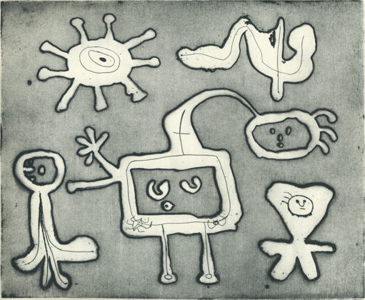 Etchings for Series I (in eight states in black and different colors) (1952-53)