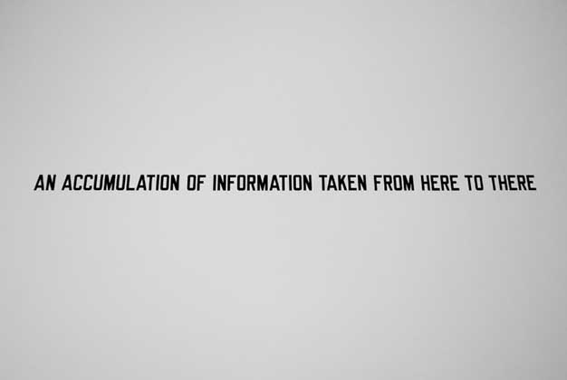 AN ACCUMULATION OF INFORMATION TAKEN FROM HERE TO THERE (1970)