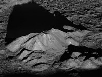 Sunrise on the Moon at the Tycho crater on June 10, 2011