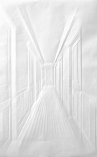 o.T. (Hallway with doors)