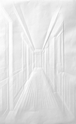 o.T. (Hallway with doors)