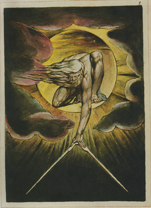 Color Plate 17 - "The Ancient of Days", Frontispiece, Europe_A Prophecy (1794), plate i. Copy K, ca. 1822.