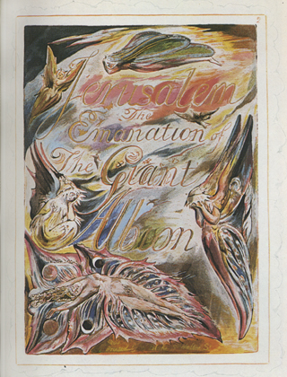 Color plate 25 - Title page, Jerusalem (1804), plate 2. Copy E, ca. 1820.