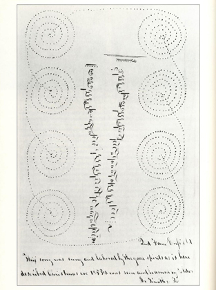 Drawing of a visionary dance or march (1853)