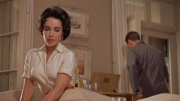Elizabeth Taylor as "Maggie Pollitt" in CAT ON A HOT TIN ROOF