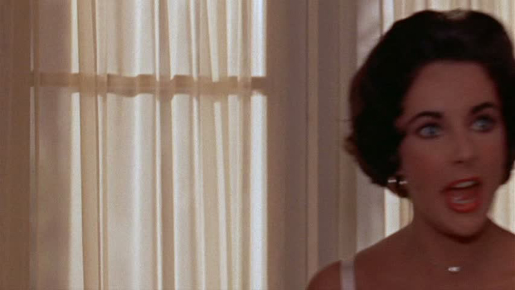 Elizabeth Taylor as "Maggie Pollitt" in CAT ON A HOT TIN ROOF