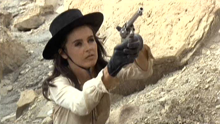 Millie Perkins as "The Woman" in THE SHOOTING