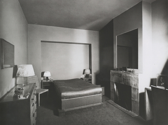 Bedroom in the Apartment of Mr. Von Berge, ca 1929, Photo by Jean Collas