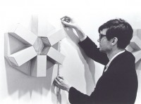 Robert Smithson with his The Cryosphere  (1966)