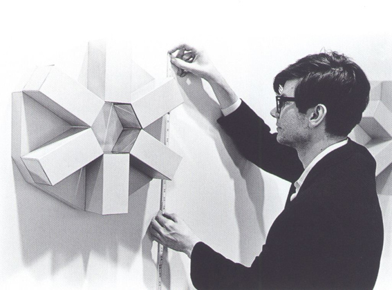 Robert Smithson with his The Cryosphere  (1966)