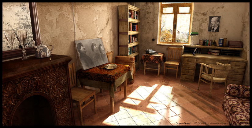 Vladimir Mayakovsky's Workroom, by Serdarakman