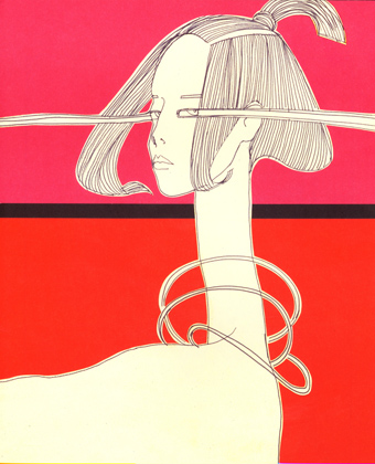 Beauty head illustration by Antonio, 1963.  Courtesy of the Estate of Antonio Lopez and Juan Ramos