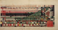 Design for Theatre Curtain, Hillside Theatre, Taliesin, Spring Green Wisconsin (1952)