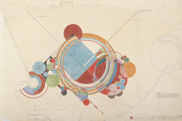 Rug for David Wright House - final rendering (1951)