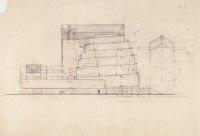 Elevation for Solomon R. Guggenheim Museum, NYC (1943-59)