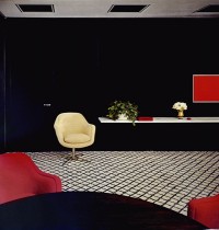 Interior view of Eero Saarinen's 1965 CBS headquarters building in New York -Courtesy of Knoll