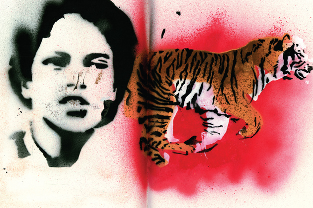 Nisa, Freedom Bird. Animation with spray paint on canvas (2002) -copyright M.I.A.