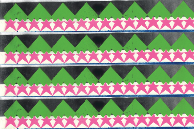 Stars and Stealths from the Freedom Birds exhibition. Spray paint on canvas (2002) -copyright M.I.A.