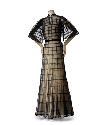 Sheer Square Patterned Gown, Dress Summer 1937