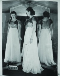 White With Lace Gown, Evening dress Summer 1938, Model 4522