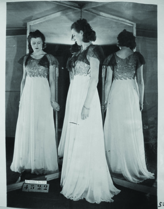 White With Lace Gown, Evening dress Summer 1938, Model 4522