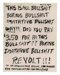 Diggers/Communication Company, mimeographed handouts (1967)