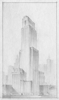 Study for the Barclay-Vesey Telephone Building (1921 or 1922)