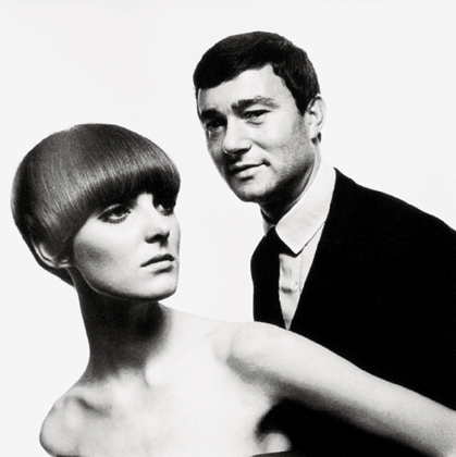 Vidal Sassoon with Grace Coddington. Photo by David Bailey