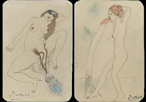 Two erotic drawings (1903)