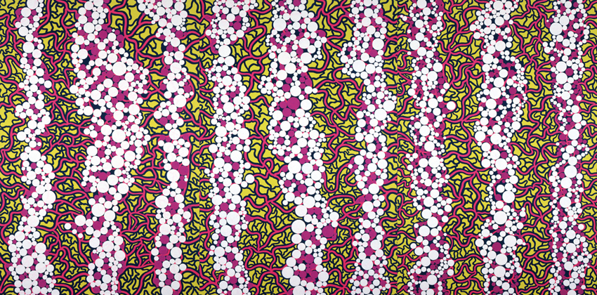 Star Dust of One Hundred Million Light Years, (1989). Copyright Yayoi Kusama Studio, Inc.  Courtesy MoCA, Tokyo