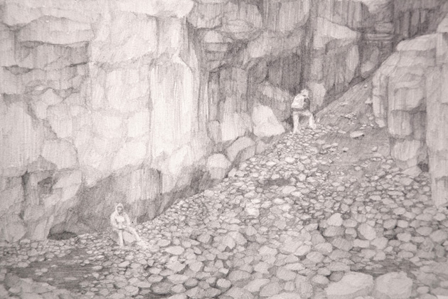 Rebecca Forgac, Herkimer, 2012. Graphite on paper DETAIL