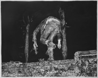 American artist William Crowder, New York, July 2012: When Conrad visited me in 2006, he passionately talked about Rinus Van de Velde over a few gin tonics, his favourite drink. ‘Rinus doesn’t get inspired,’ he told me, ‘he consciously and systematically looks for inspiration himself. Or for good images, as he likes to call them, whatever that means. When he walks the street, he fantasizes about other people’s apartments. He also has a thing for corners, hedges, passageways, gates etcetera: anything that promises something just out of sight, something new. Sometimes he jumps over fences and walls at night, just to discover what he doesn’t know yet. And of course he got chased by dogs, farmers, the police more than once. My guess is that he secretly wants to be everywhere at the same time, that he literally desires to find himself in everything he sees. Or to put it differently: he wants to be all the names in the history of mankind. So whenever he sees a blind spot, he jumps blindly into it.’ ‘Strange’, I answered. ‘I hardly ever saw him outside his studio or an opening, and I always thought him to be the opposite of adventurous.’ (2012) Courtesy Patrick Painter Inc.