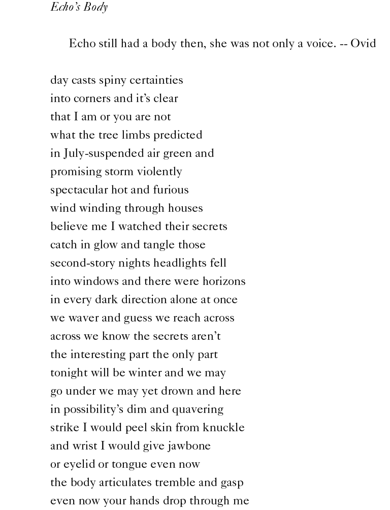 Echo's Body Nancy Kuhl