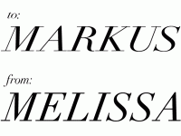 to: Markus  from: Melissa