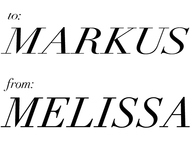 to: Markus  from: Melissa