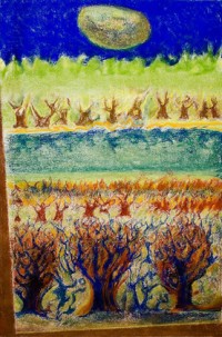 Blue Sky with Green Moon, (2007). Image courtesy of David Nolan Gallery