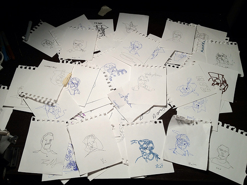 Completed Blind Self Portraits