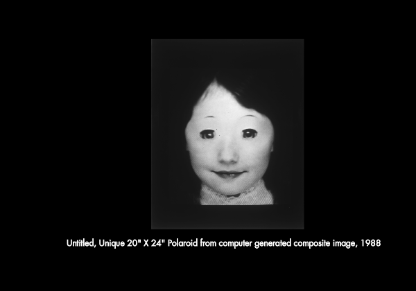 Untitled Unique Polaroid from computer generated composite image, 1988