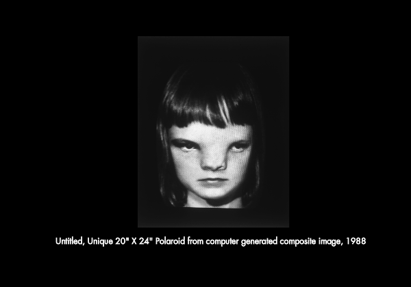 Untitled Unique Polaroid from computer generated composite image, 1988