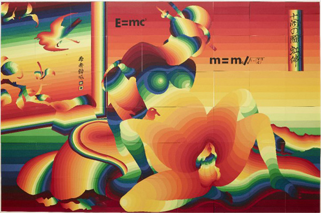 Depiction of the Ten Commandments, Rainbow Buddha - Rainbow Hokusai, (1970)