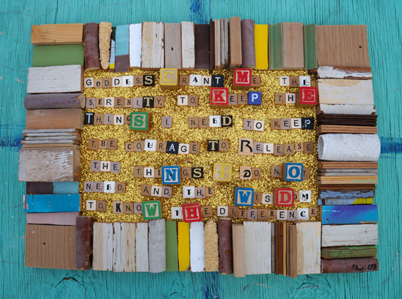 Decluttering Prayer: Goddess grant me the serenity to keep the things I need to keep The courage to release the things I need to relase And the wisdom to know the difference