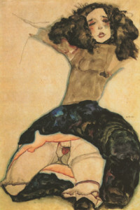Black-Haired Girl with Raised Skirt (1911)
