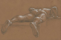 Nude Male Reclining Face Down