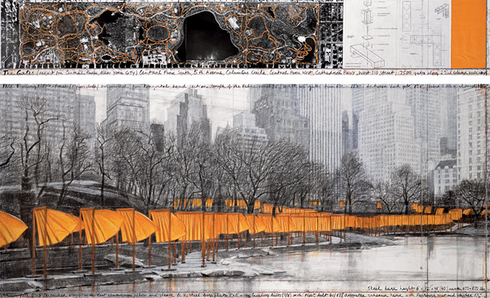 The Gates (Project for Central Park, New York City) drawing (2003)