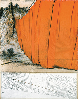 Valley Curtain (Project for Colorado) drawing (1971)