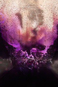 "Hourglass", color-zoned Amethyst