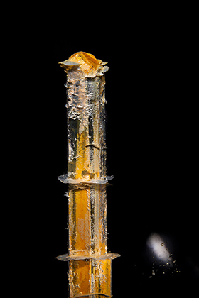 Rusted Rutile in Quartz
